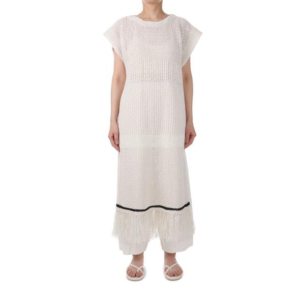 【SALE】Fringe Pattern Knitvest -ECRU (12210507) Tod...