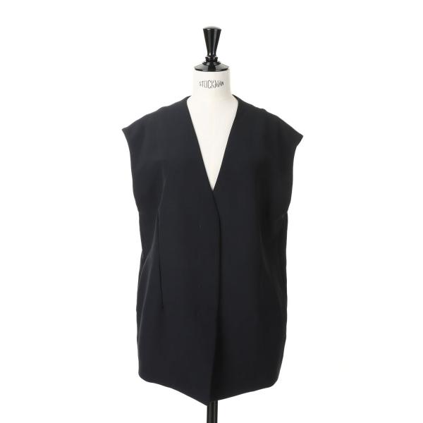 TODAYFUL トゥデイフル Collarless Twill Vest -BLACK（12110...