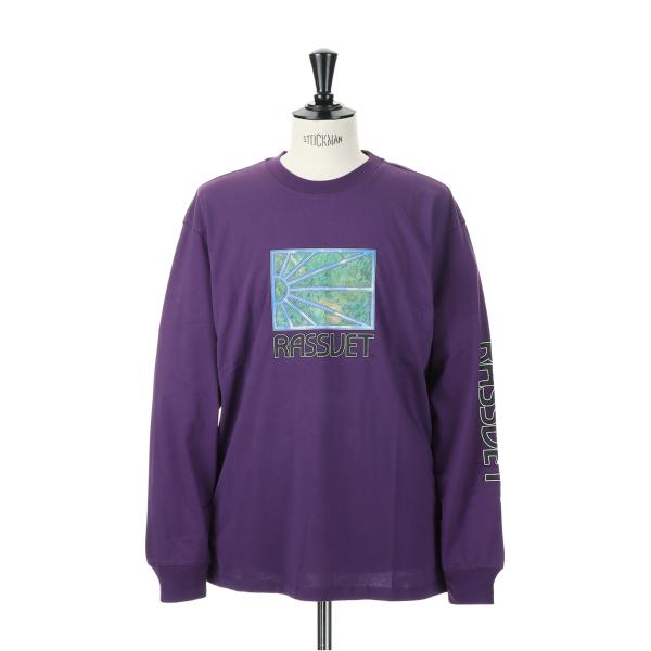 【P5倍 / SALE】MEN LS PAINTING TSHIRT KNIT/PURPLE(PAC...