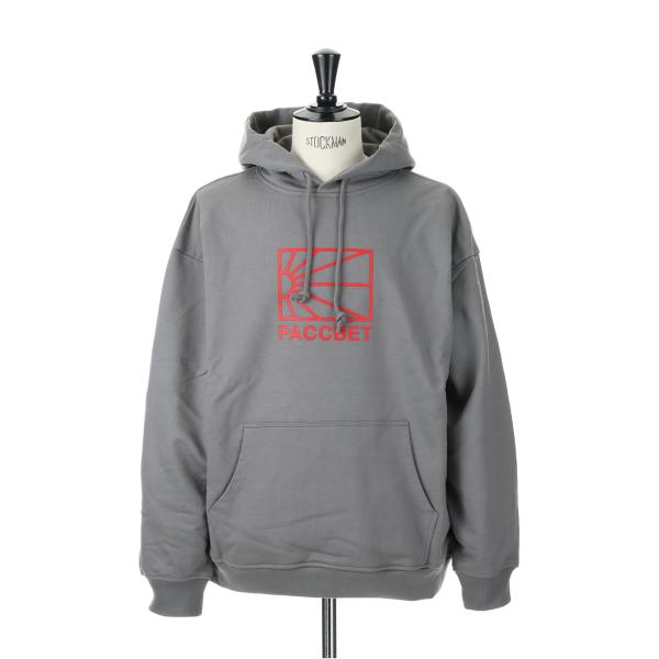 【P5倍 / SALE】MEN BIG LOGO HOODIE KNIT/DARK GREY(PAC...