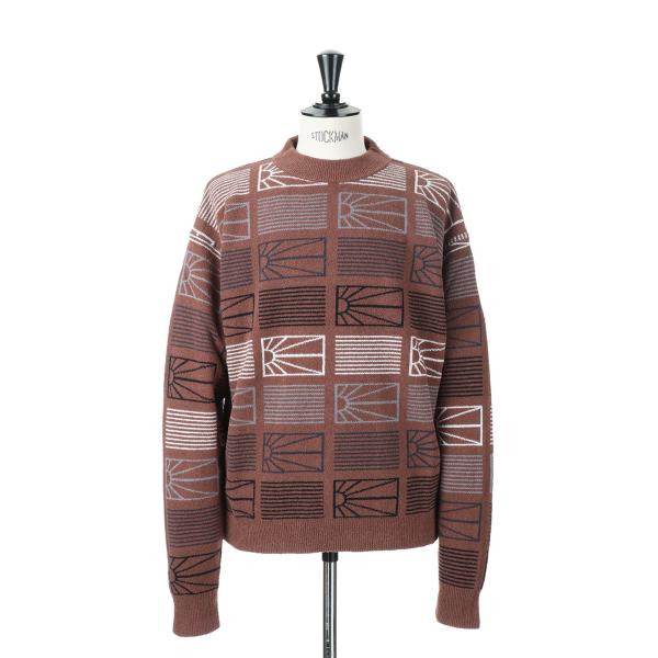 【P5倍 / SALE】MEN LOGO SWEATER KNIT/BROWN(PACC11N003...
