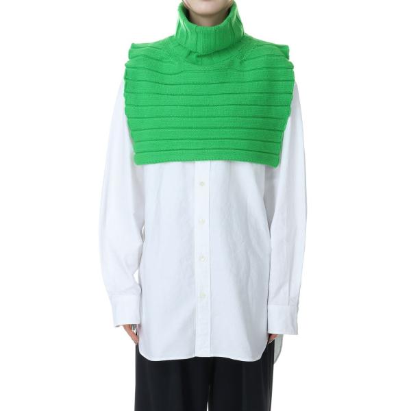 【P5倍 / SALE】5G HIGH NECK KNIT BIBS -LIME GREEN(22W...