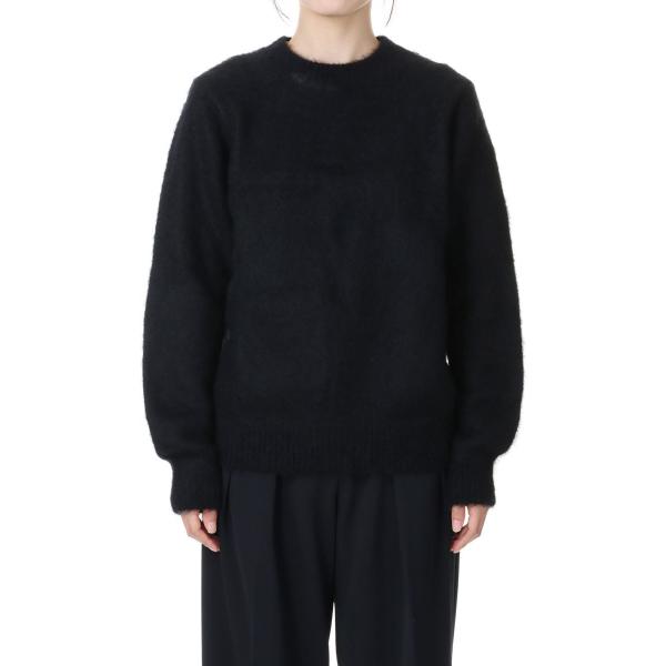 【SALE】5G mohair shaggy crew neck-BLACK(SL7W-273) S...