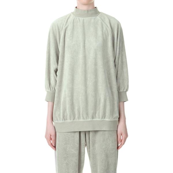 【P5倍 / SALE】3/4 Sleeve Mockneck -SEAL (125BT225193...