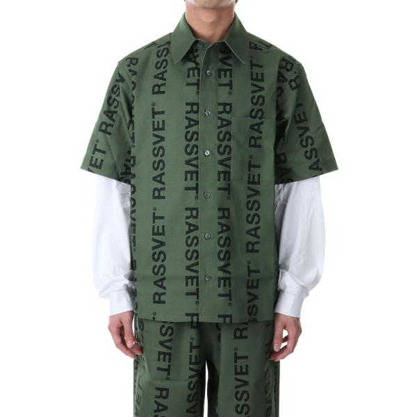 【P5倍 / SALE】DESERT HYBRID SHIRT WOVEN KNIT / GREEN...