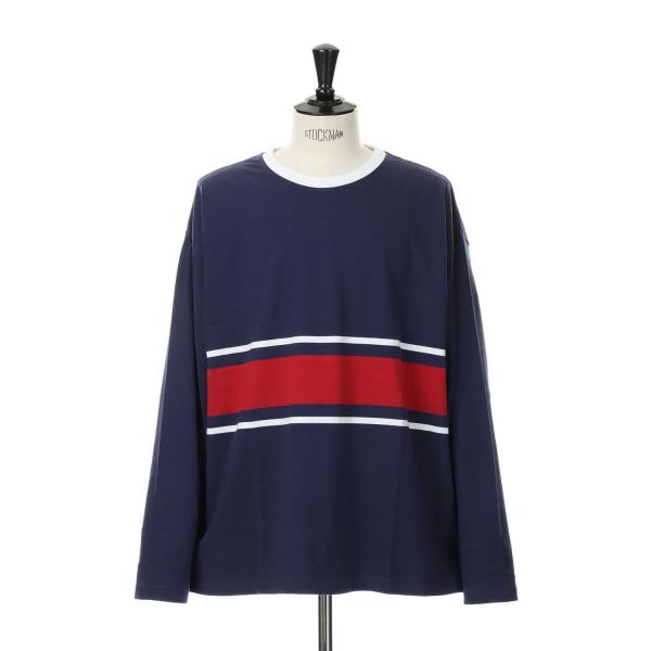 【P5倍 / SALE】BAGGY TEE L/S COTTON BORDER JERSEY -NA...