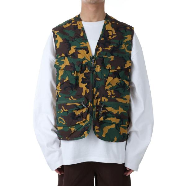 【P5倍 / SALE】RIVER VEST TASLAN NYLON -WOODLAND CAMO...