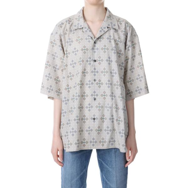 【P5倍 / SALE】PRINT HALF SLEEVE SHIRT -Green x Gray ...
