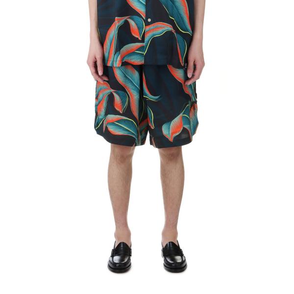 【P5倍 / SALE】BASIC BOX HAWAIIAN SHORTS / NEON BOTAN...