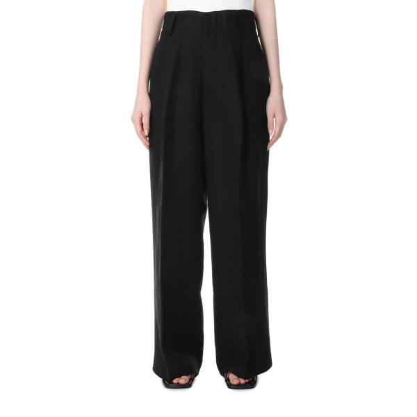 TODAYFUL トゥデイフル Tuck Linen Trousers -BLACK （123107...