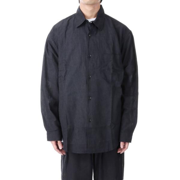 VAT DYE CHAMBRAY REGULAR SHIRT - BLACK (GL28989) G...
