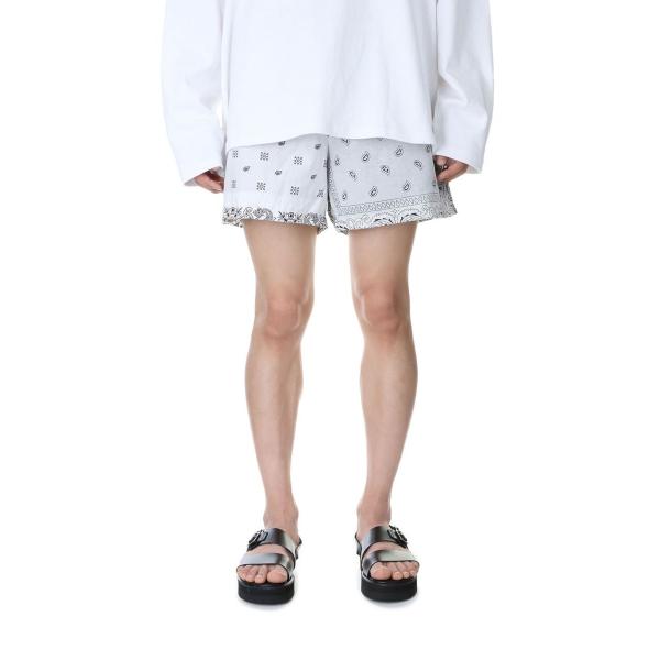 【P5倍 / SALE】circa make bandana patchwork shorts-WH...