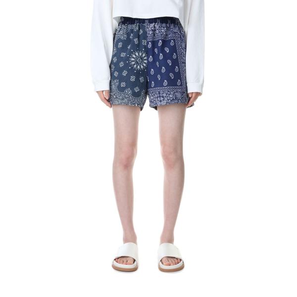 【P5倍 / SALE】circa make bandana patchwork shorts -N...