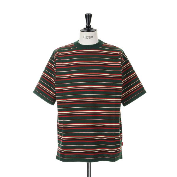【P5倍 / SALE】BORDER KNIT SS TEE / GREEN（23SS-FS-12）...