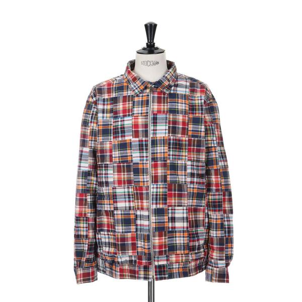 【P5倍 / SALE】Madras Patchwork Zip Up Shirt Jacket/R...