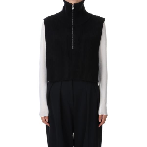 【SALE】TODAYFUL トゥデイフル Halfzip Knit Vest -BLACK (12...