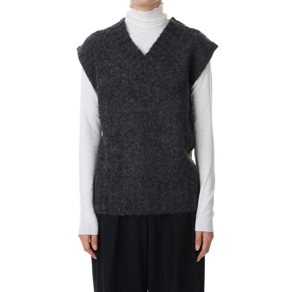 【SALE】TODAYFUL トゥデイフル Mottle Yarn Knit Vest -CHARC...