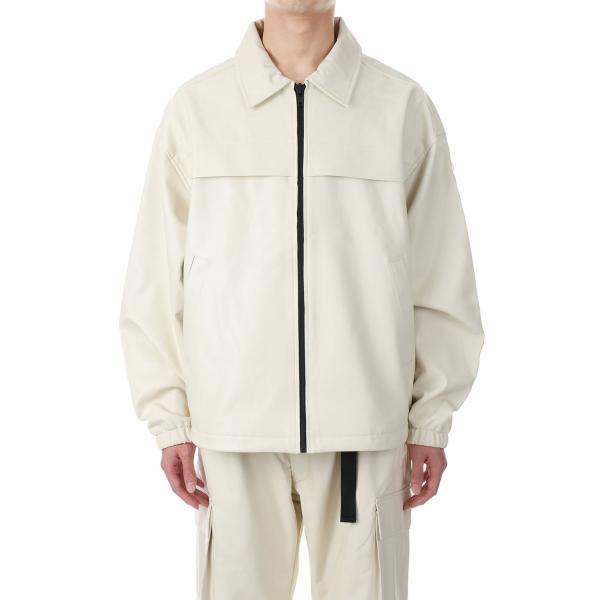 【P5倍】Umbrella York Neo Leather Blouson -OFF WHITE ...