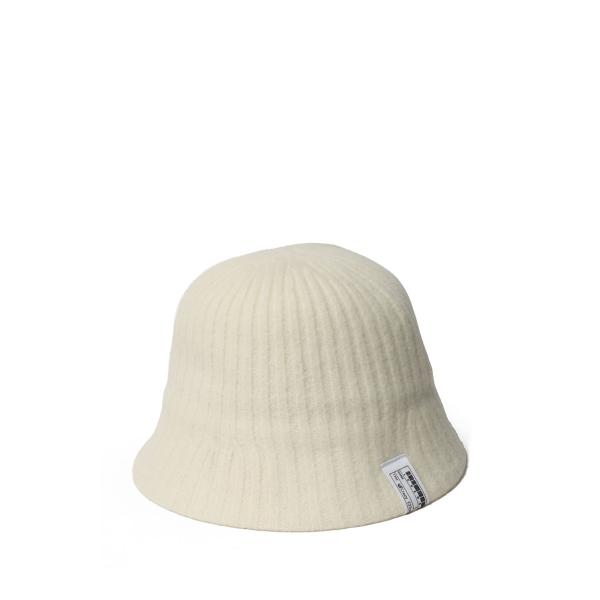 【P5倍】Brushed Basque Wool Round Hat  -OFF WHITE (LE...