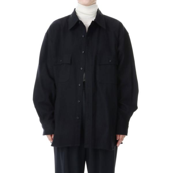 【P5倍 / SALE】SHIRTS JACKET -BLACK(23AMSBL03) Shinzo...