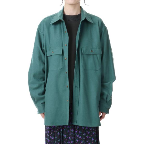 【P5倍 / SALE】SHIRTS JACKET -GREEN(23AMSBL03) Shinzo...