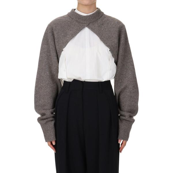 【SALE】Merinowool Knit Sleeve -GRAY BEIGE (12320510...