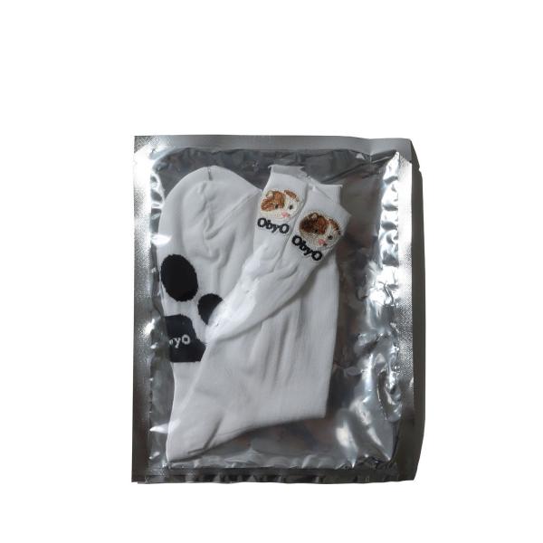 【P5倍 / SALE】emblem socks / WHITE：KINI(oo23aw-04) 7...