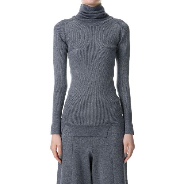 【P5倍 / SALE】Lame Turtleneck Rib PO-SILVER(23AW-7-N...