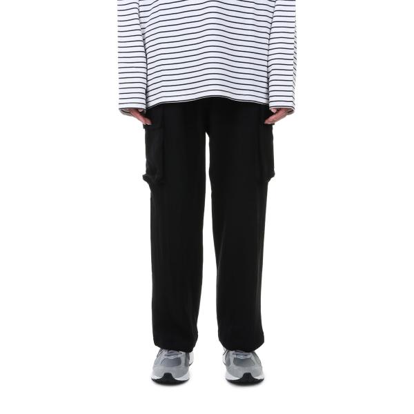 【P5倍】Switching Sweat Cargo Pants -BLACK(LEP228) LE...