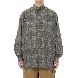 【16時までのご注文で最短翌日発送】TECH BUTTON DOWN L/S SHIRT PAISLEY - BROWN (BE-81024) DAIWA PIER39(ダイワ ピア39)｜Deepinsideinc.com Store