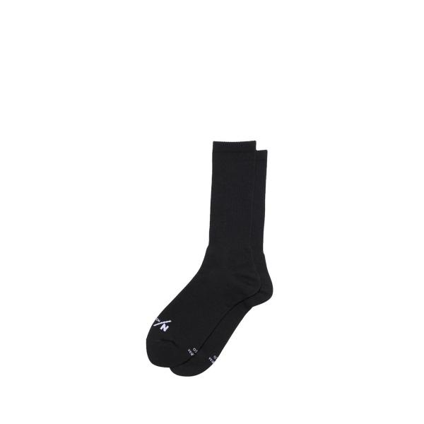【P5倍 / SALE】BASIC MID REGULAR RIB SOCKS - BLACK (K...