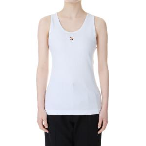 【16時までのご注文で最短翌日発送】BABY FOX RIBBED TANK TOP - WHITE(MW00103KJ0125) Maison Kitsune -Women-(メゾンキツネ)｜deepinsideinc