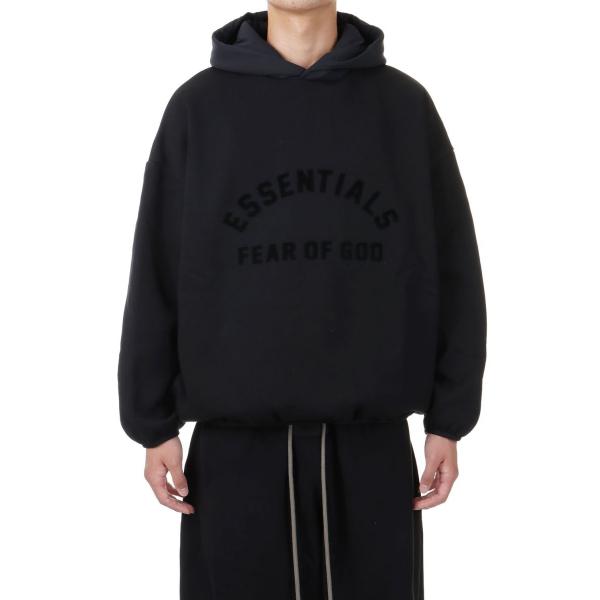 【P2倍 / SALE】NYLON FLEECE HOODIE/ BLACK/BLACK(202SU...