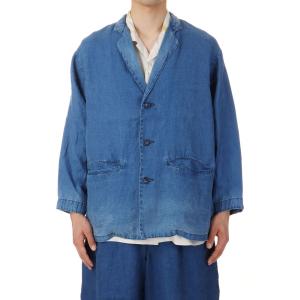 【16時までのご注文で最短翌日発送】INDIGO LINEN WIDE JACKET(PC-021-2671) Porter Classic(ポータークラシック)｜deepinsideinc