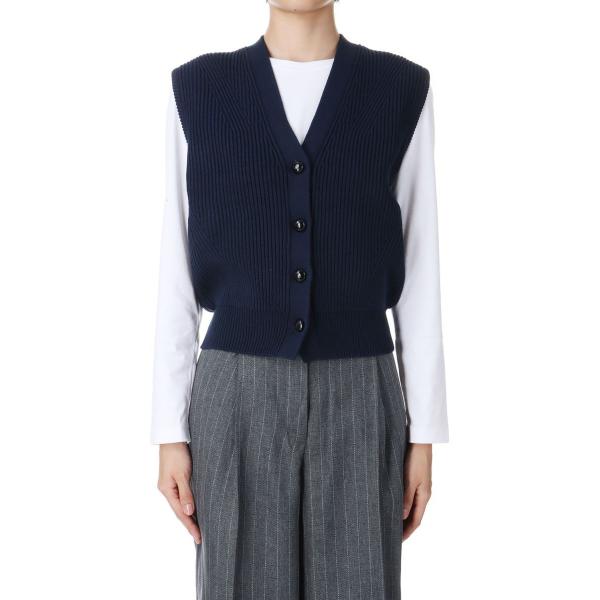 【P5倍 / SALE】FULL CARDIGAN KNIT VEST -NAVY(24AMSNI0...