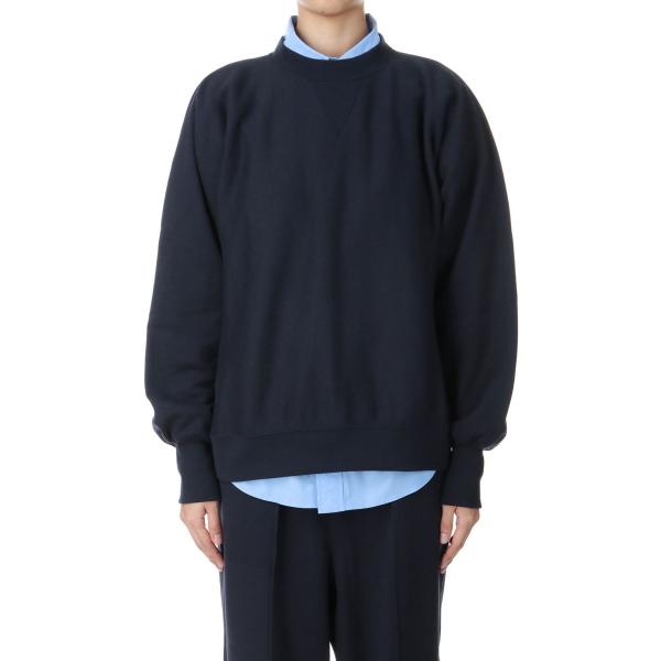 【P5倍】COTTON WOOL SWEATSHIRT -NAVY (24AMSCU10) Shin...
