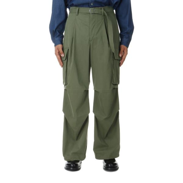 【P15倍】【SALE】PARACHUTE BELTED PANTS - OLIVE (AODFPT...