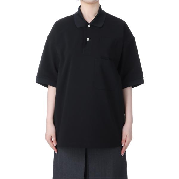 【P5倍】W's TECH POLO SHIRT W/POCKET S/S - BLACK (BE-...