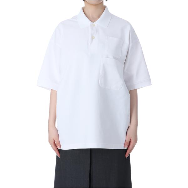 【P5倍】W's TECH POLO SHIRT W/POCKET S/S - WHITE (BE-...