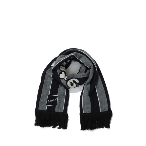 【P5倍】KNIT SCARF/NAVY(LQA24KS09) LQQK STUDIO(ルック スタ...