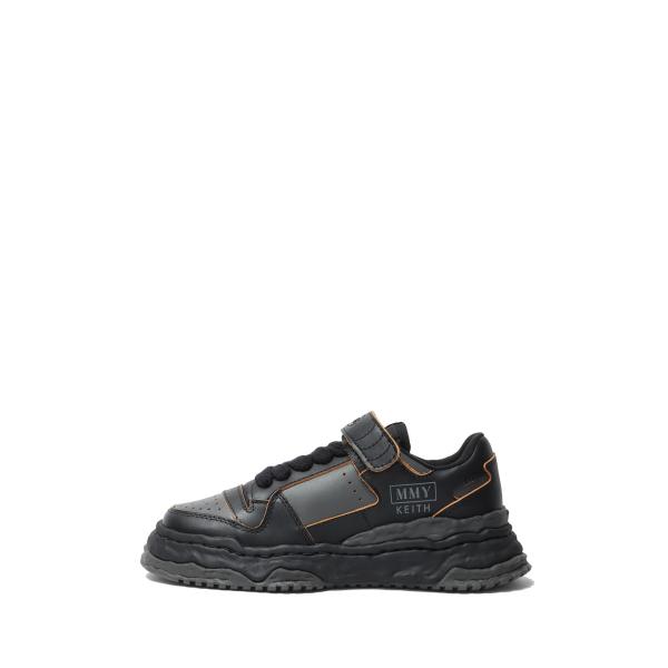 KEITH LEATHER LOW-BLK/GRY(A13FW702) (~Size39) MIHA...
