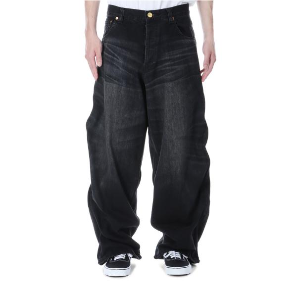 【P5倍】Wire Denim Wide Pants - BLACK (G14PT045) KAMI...