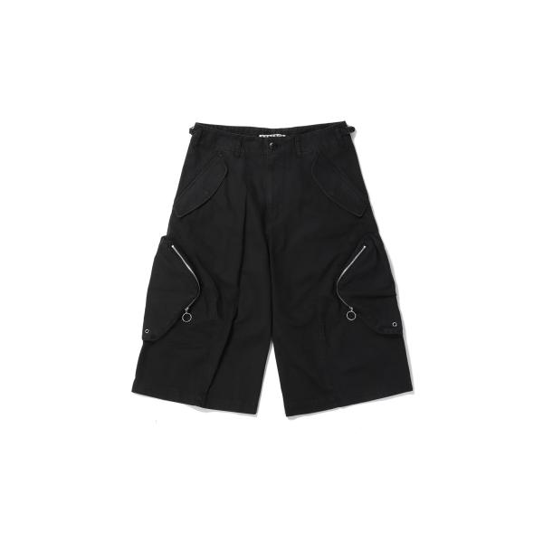 【P5倍 / SALE】3D TWISTED CARGO SHORTS - BLACK (NF251...
