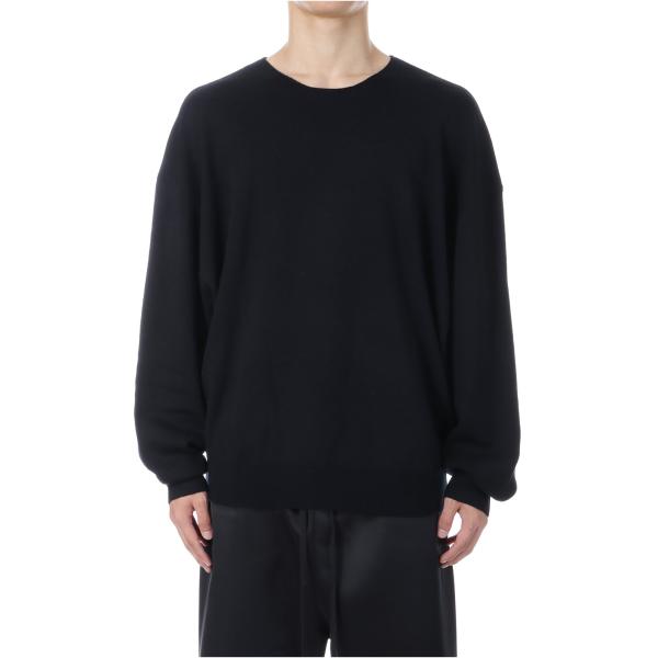 【P2倍】Merino Long Sleeve Crewneck Sweater / Jet Bla...