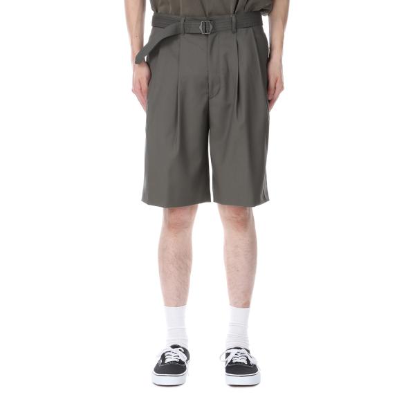 【P5倍 / SALE】Hemingway Belted Shorts - Olive Gray (...