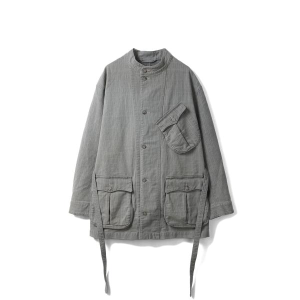 【P2倍】FADED STRIPE MOTORCYCLE JACKET / GRAY (PC-003...
