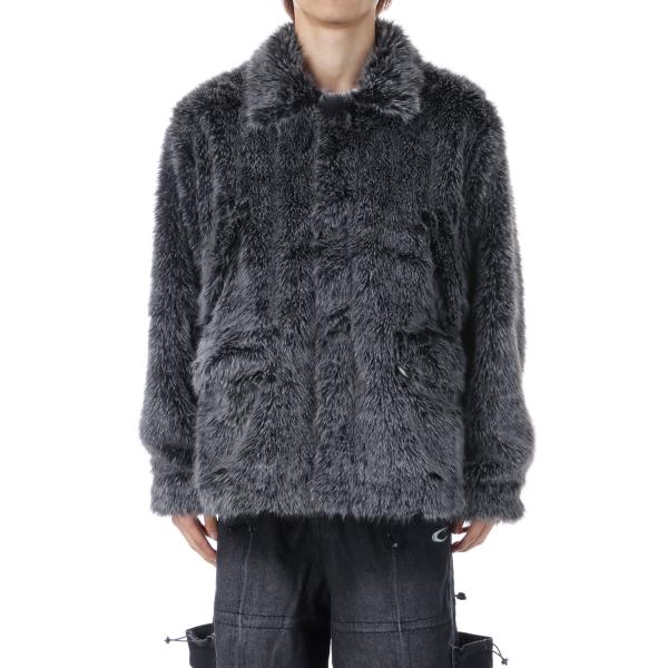 【P2倍】FUR COAT - BLACK (25AW-FS-09 / FS1782) F-LAGS...