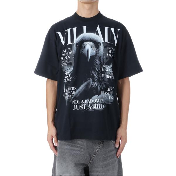 【P2倍】VILLAIN COVER PRINT T-SHIRT - BLACK (25AW48CS...