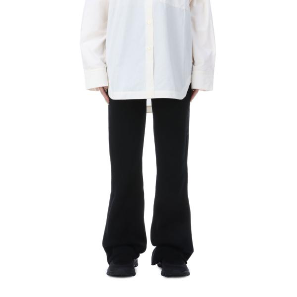 【P5倍】CHUNKY FLARE PANTS - BLACK (25AMSPA12) Shinzo...