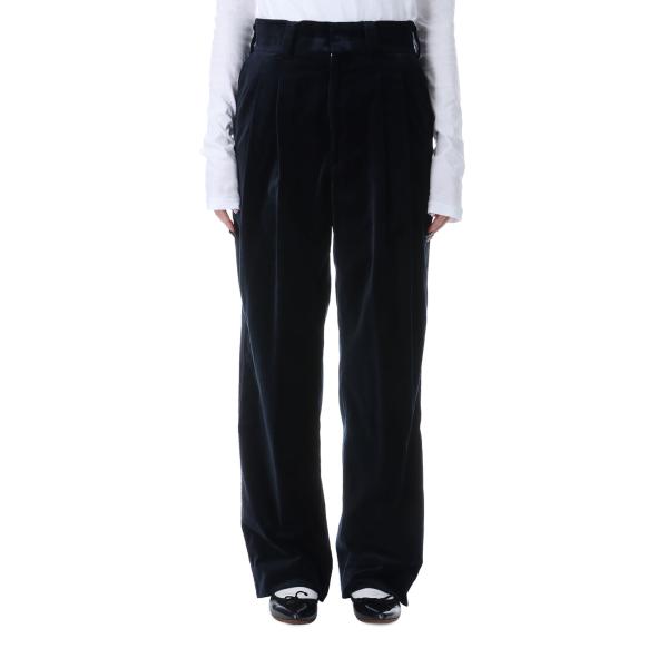 【P5倍】ORGANIC VELVET TOMBOY PANTS - NAVY (25AMSPA07...